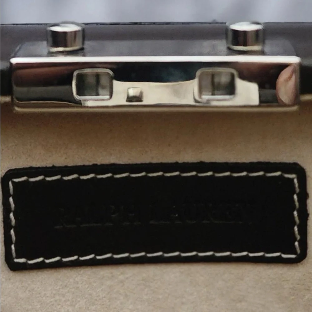 RALPH LAUREN BLACK LABEL vintage  dome top satchel/pinch-lock top closure - Picture 7 of 7